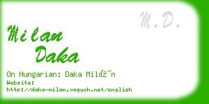 milan daka business card